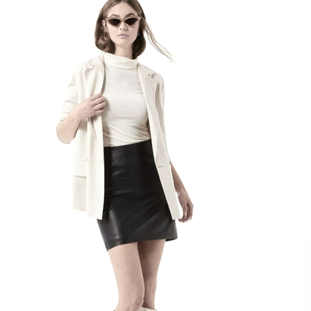 BNWT ICHI Leather Mini Skirt